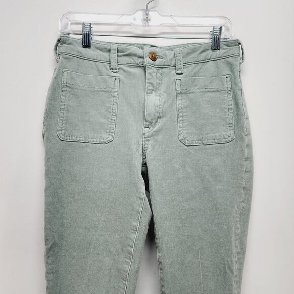 Pilcro Anthropologie corduroy Pants High-Rise Skinny Green Size 28 - Picture 7 of 11